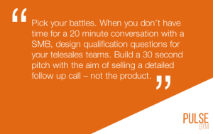 Pick your battles. Sell the follow up call quote